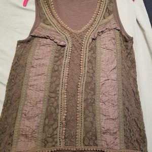 Anthropologie Deletta Lace Shell/Tank Top Small